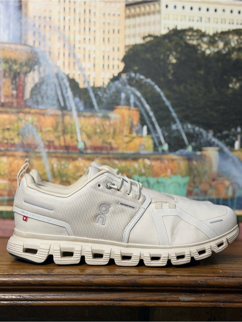 On Running Cloud 6 Waterproof 3WF10053036 Womens 9.5 Shoes Pearl Cream Sneakers